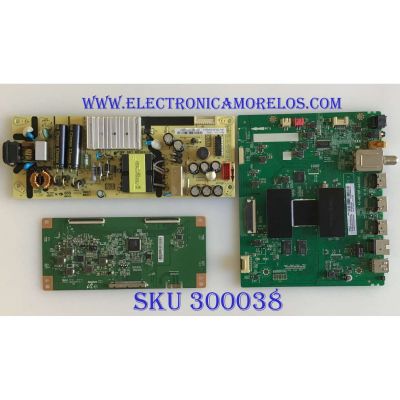 KIT DE TARJETAS PARA TV TCL / MAIN 08-CM50CUN-OC405AA  40-MST10F-MAA2HG / FUENTE 08-L12NLA2-PW200AA  L12NW / T-CON EACDJ6E12  EACDJ6E12 / PANEL V500DJ6-QE1 / LVU500NDEL / MODELO 50S425